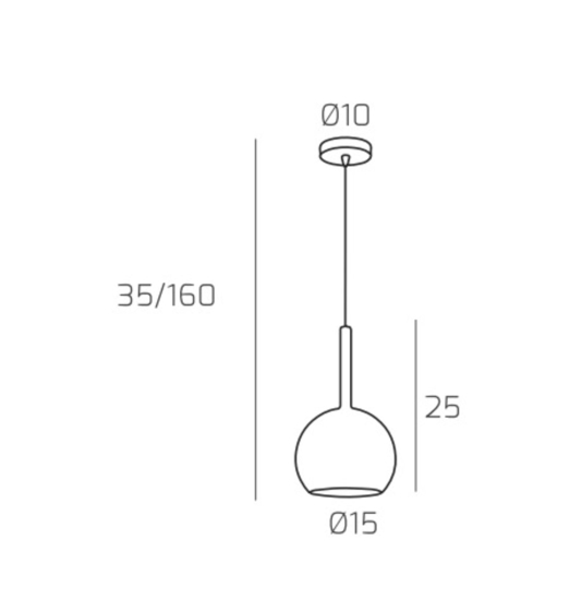 Lampada a sospensione sfera vetro specchiato oro lucido