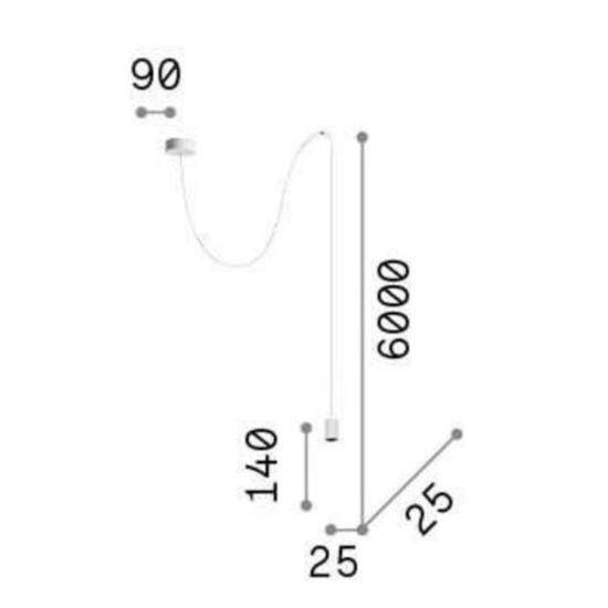 Ideal lux archimede sp cilindro bianco led 3,5w 3000k cavo regolabile Ideal lux archimede sp cilindro bianco led 3,5w 3000k cavo regolabile