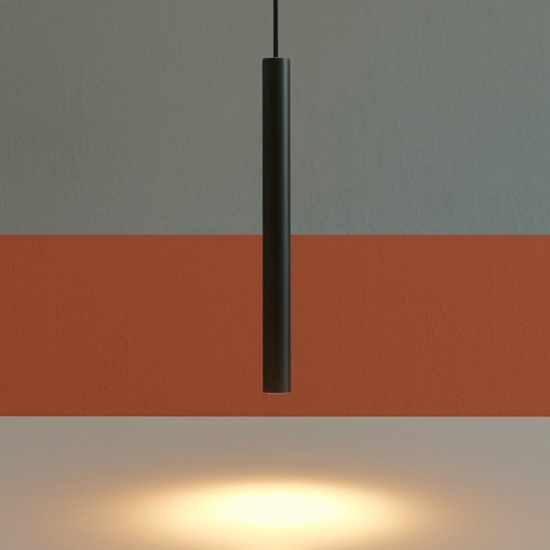 Lampada sospensione led 5w 3000k spoty da incasso cilindro nero
