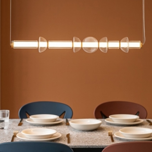 Maytoni cosmo lampadario moderno per tavolo led 39w 3000k colore oro