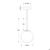 Maytoni basic form lampadario per bagno sfera vetro bianco