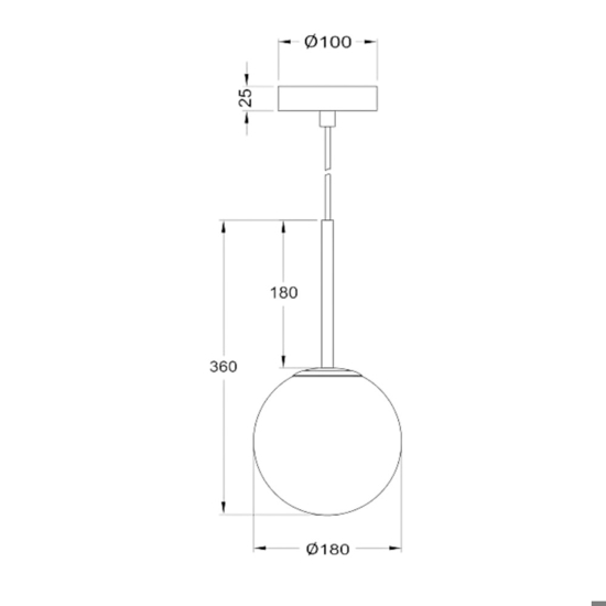 Maytoni basic form lampada a sospensione sfera vetro bianco