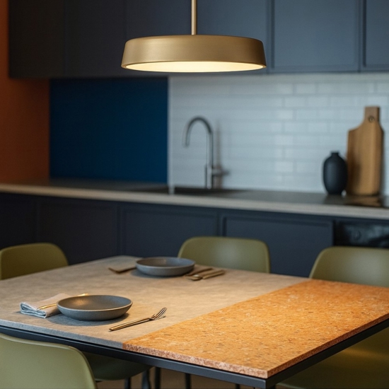 Isyluce lampada a sospensione urban sabbia moderna led 18w dimmerabile