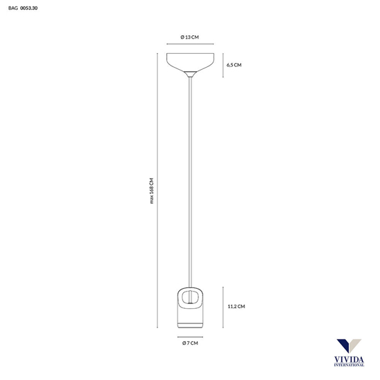 Lampade a sospensione design led 5w 3000k nero vivida bag