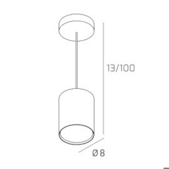 Top light shape lampada a sospensione per isola led gx53 metallo grigio