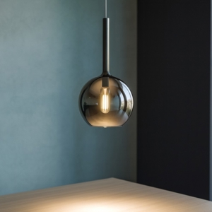 Lampada a sospensione per isola sfera cromo future toplight