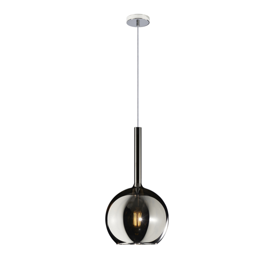 Lampada a sospensione per isola sfera cromo future toplight