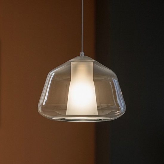 Lampada per camera da letto moderna vetro trasparente toplight