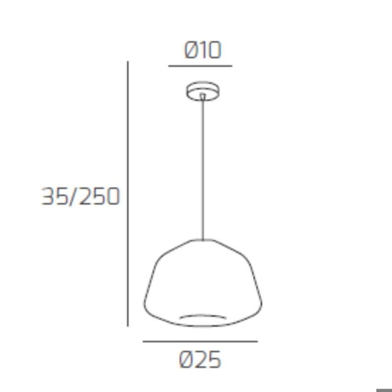 Lampada per camera da letto moderna vetro trasparente toplight