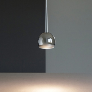 Affralux bol lampada a sospensione sfera cromo