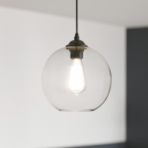 Lampada a sospensione boccia vetro trasparente