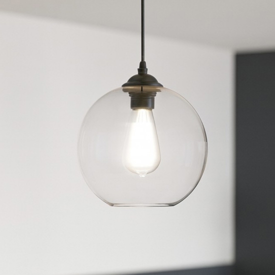 Lampada a sospensione boccia vetro trasparente