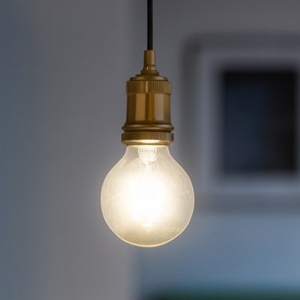 Lampada a sospensione per soggiorno vintage in ottone