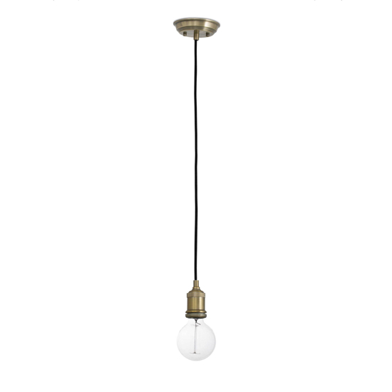 Lampada a sospensione per soggiorno vintage in ottone