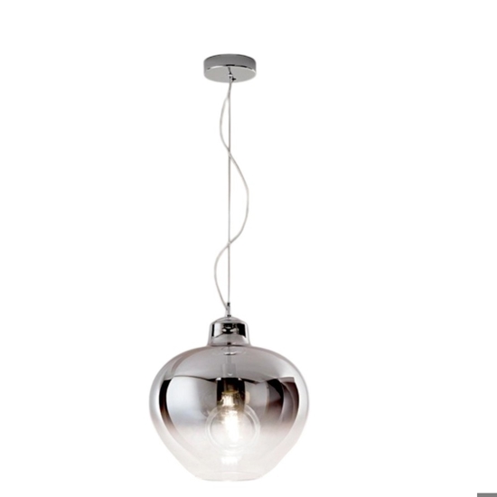 Lampada a sospensione boccia di vetro specchiato bowl perenz