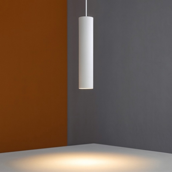 Lampada a sospensione cilindro bianca per isola bancone Lampada a sospensione cilindro bianca per isola bancone