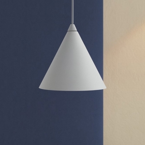Lampada cono a sospensione beige 19cm