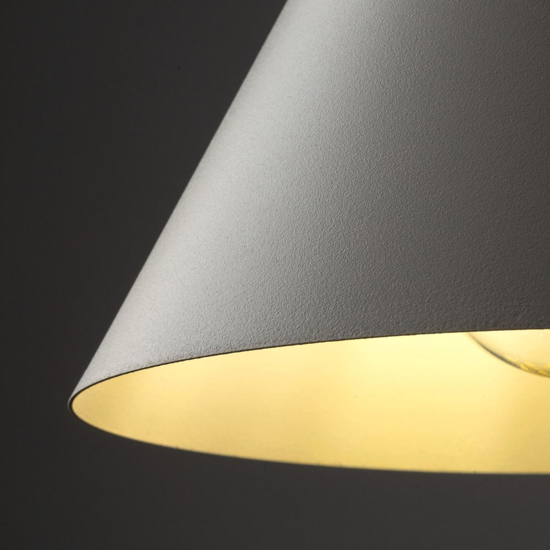 Lampada cono a sospensione beige 19cm