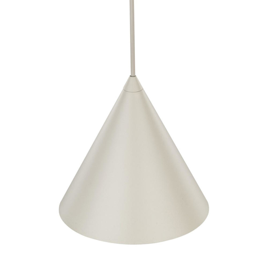 Lampada cono a sospensione beige 19cm