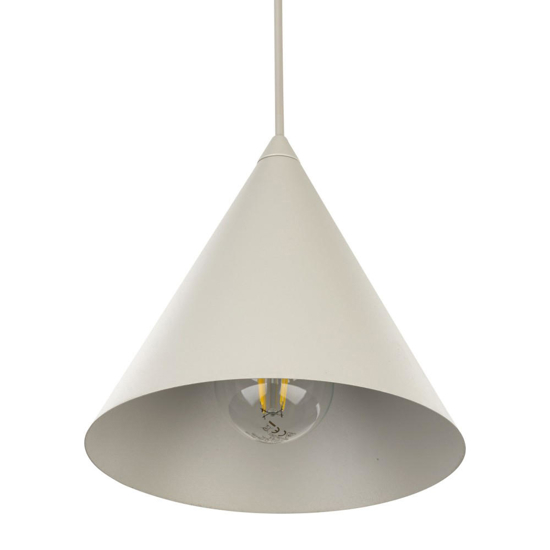 Lampada cono a sospensione beige 19cm