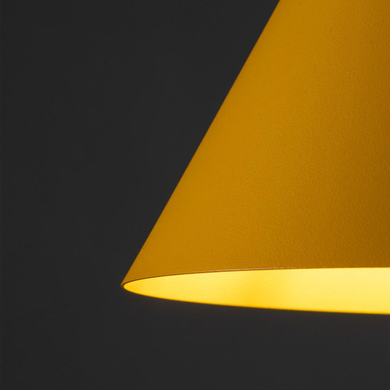 Lampada a sospensione cono giallo 19cm