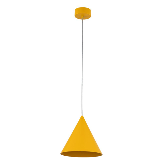 Lampada a sospensione cono giallo 19cm