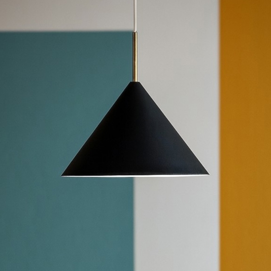 Lampada a sospensione cono nero per isola samoi miloox Lampada a sospensione cono nero per isola samoi miloox