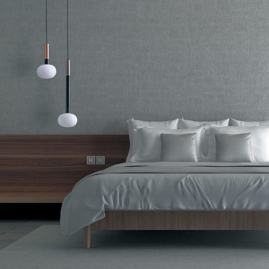 Miloox mose lampada a sospensione bronzo vetro bianco da comodino Miloox mose lampada a sospensione bronzo vetro bianco da comodino