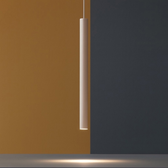 Lampada sospensione cilindro bianco led 6w 3000k Lampada sospensione cilindro bianco led 6w 3000k