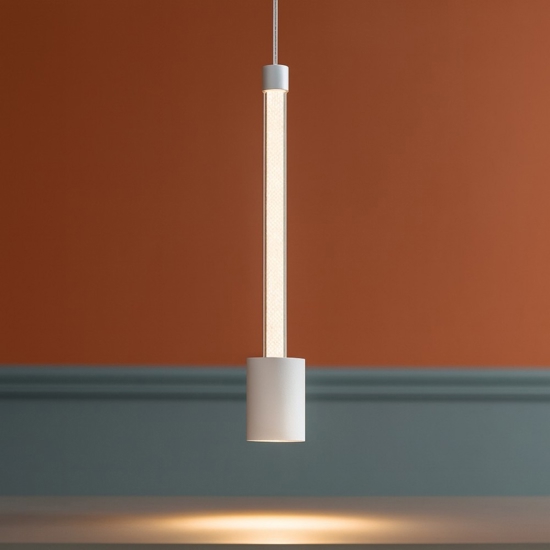 Lampada a sospensione bianca design moderna pendente led