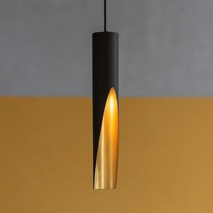 Eglo barbotto lampada a sospesione moderna cilindro oro nero per isola