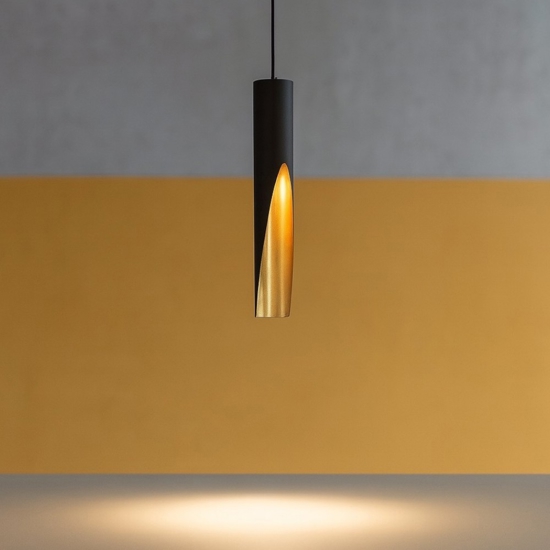 Eglo barbotto lampada a sospensione moderna cilindro oro nero per isola Eglo barbotto lampada a sospensione moderna cilindro oro nero per isola