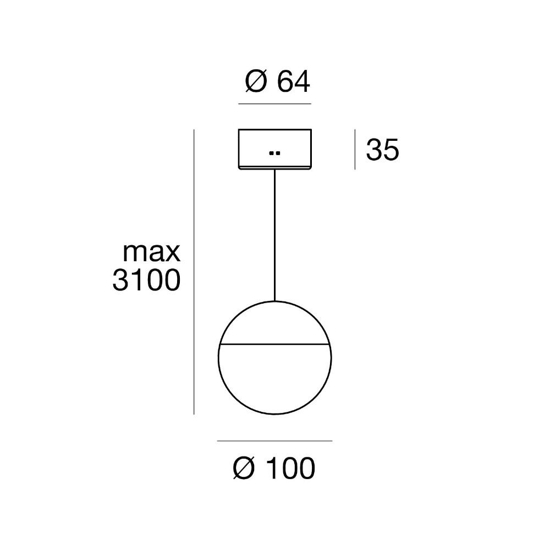 Lampada a sospensione rossini linea light cromo led 6w 3000k ca112dchwdi