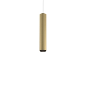 Lampada a sospensione artisan cilindro oro per tavolo da pranzo maytoni