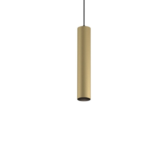 Lampada a sospensione artisan cilindro oro per tavolo da pranzo maytoni