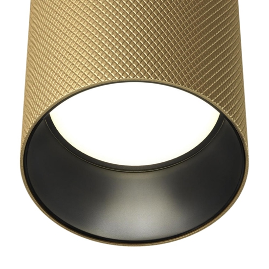 Lampada a sospensione artisan cilindro oro per tavolo da pranzo maytoni