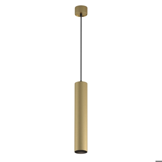 Lampada a sospensione artisan cilindro oro per tavolo da pranzo maytoni