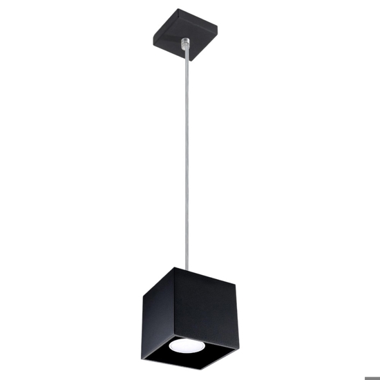 Lampada a sospensione cubo nero moderna Lampada a sospensione cubo nero moderna