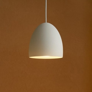 Lampada a sospensione cupola gesso bianco