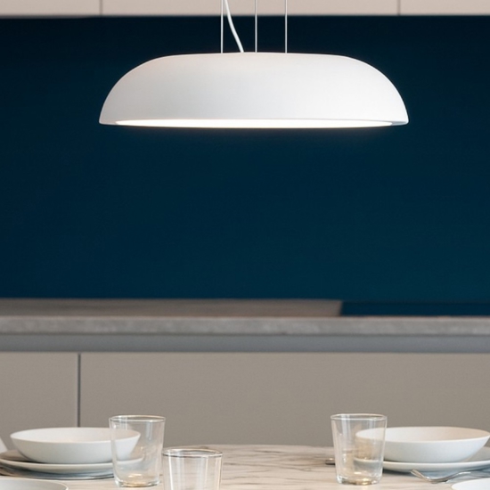 Isyluce lampadario da cucina zenal bianca led 27w 3000k 4000k dimmerabile