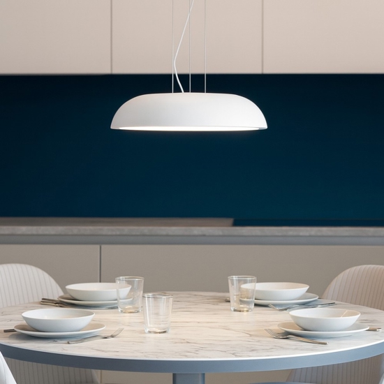 Isyluce lampadario da cucina zenal bianca led 27w 3000k 4000k dimmerabile