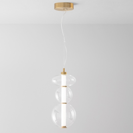 Perenz bubbles oro lampada a sospensione in vetro led 24w 3000k Perenz bubbles oro lampada a sospensione in vetro led 24w 3000k