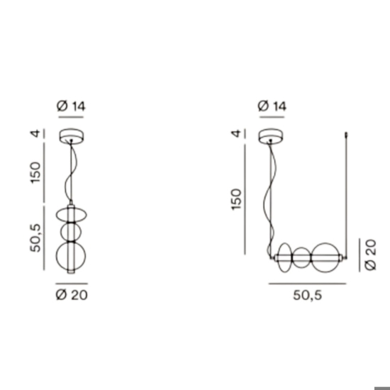 Perenz bubbles oro lampada a sospensione in vetro led 24w 3000k Perenz bubbles oro lampada a sospensione in vetro led 24w 3000k