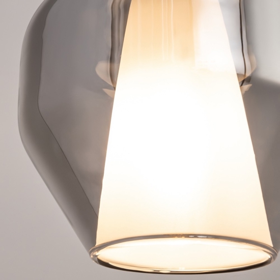 Maytoni duality lampada a sospensione per isola cucina in vetro fume'