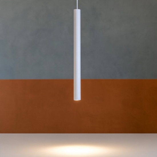 Gea luce thalassia lampada a sospensione led 7w 3000k sottile moderna