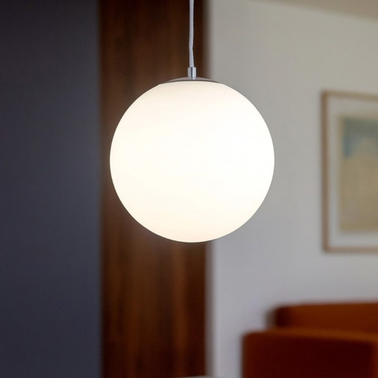 Mapa bianco sp1 d30 ideal lulx lampada sfera vetro bianco