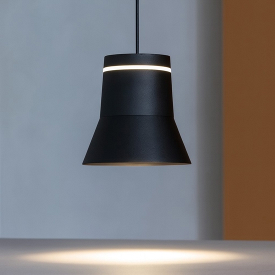 Vivida cloche lampada nera a sospensione led 6w 3000k