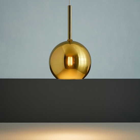 Lampada a sospensione per isola sfera oro top light future