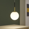 Lampadario per bagno a sospensione sfera vetro miloox jugen