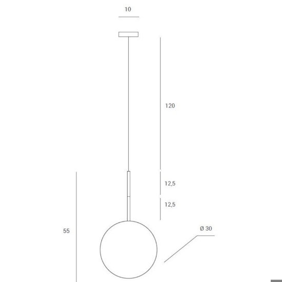 Lampada a sospensione per camera da letto sfera vetro miloox jugen